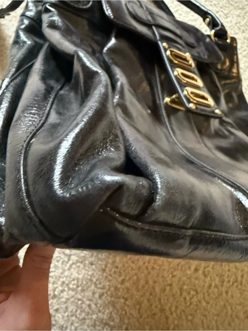 Badgley Mischka black Amber large handbag